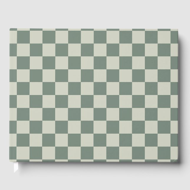 Livro De Visitas Checkerboard verde (Frente)
