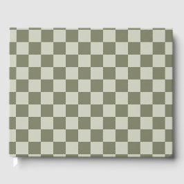 Livro De Visitas Checkerboard verde de sábado