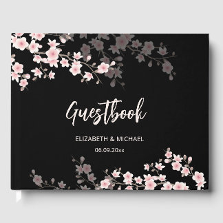 Livro De Visitas Cherry Blossom Apricot  Floral | Wedding