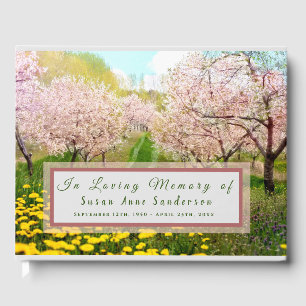 Livro De Visitas Cherry Blossoms, Memorial Funeral