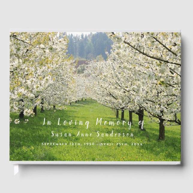 Livro De Visitas Cherry Blossoms, Memorial Funeral (Frente)