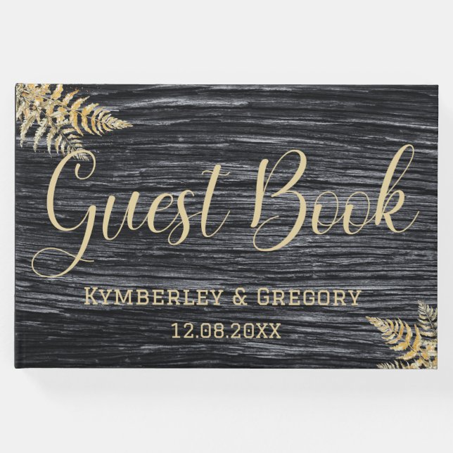 Livro De Visitas Chic Casamento Rústico Moderno em Fazenda de Celei (Frente)