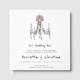 Livro De Visitas Chic Chandelier Script Wedding Guest Book