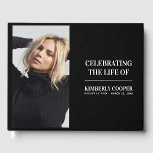 Livro De Visitas Chic Modern Memorial Photo   Guarda-costas