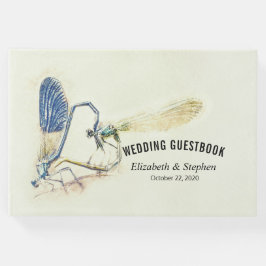 Livro De Visitas Chic Wedding Guestbook Dragonfly Mating Love Heart