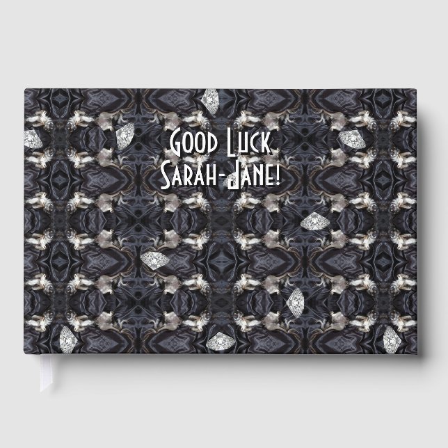 Livro De Visitas Chimigos - Chihuahuas e Diamantes - Partido Deco d (Frente)