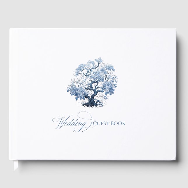 Livro De Visitas Chinoiserie Blossoming Tree Motif ID1094 (Frente)