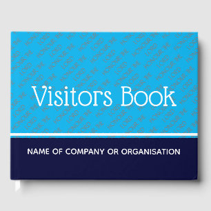 Livro De Visitas Christian Custom HONOR O LORD Visitantes AZUL
