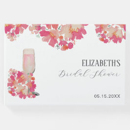 Livro De Visitas Chuva de Pétalas & Prosecco Festa de Noivado Flora