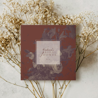 Livro De Visitas Chuveiro de Noiva Floral Rústico Elegante Terracot