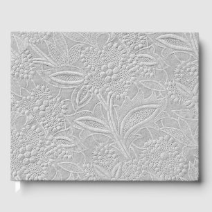 Livro De Visitas Cinza Floral Emboscada Olhar Espinha Personalizada
