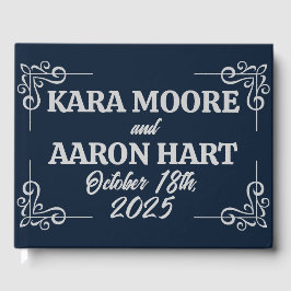 Livro De Visitas Cinza sobre Casamento de Apodídios Azuis de Chapa