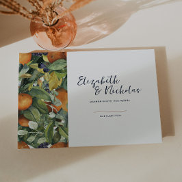Livro De Visitas Citrino Floral | Casamento Botânico