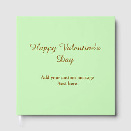 Livro De Visitas Citrus green brown happy Valentine's day simple