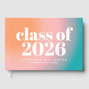 Livro De Visitas Classe de 2023 Gradiente Colorido Personalizado
