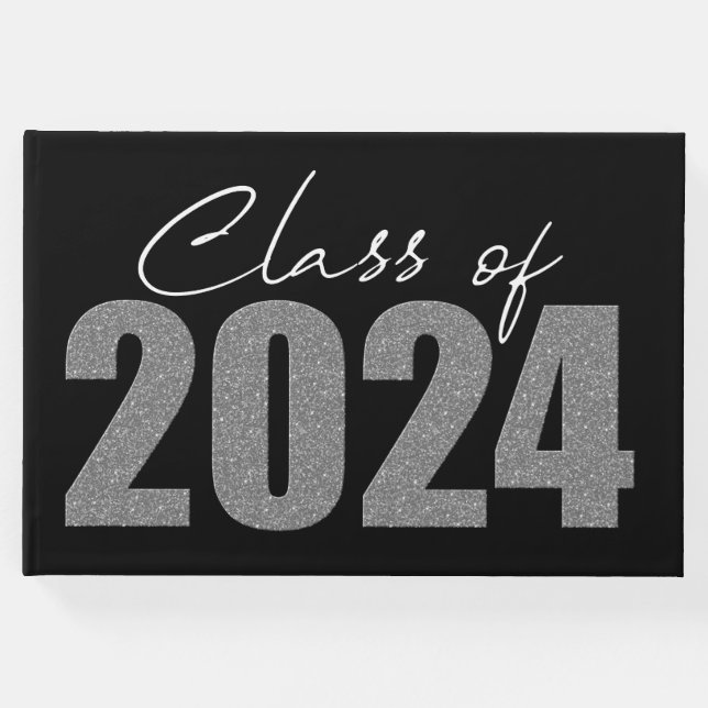 Livro De Visitas Classe de brilho de prata de 2024 (Frente)