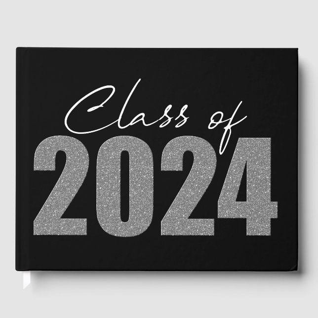 Livro De Visitas Classe de brilho de prata de 2024 (Frente)