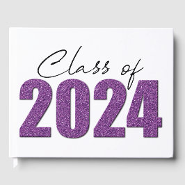 Livro De Visitas Classe de brilho roxo de 2024