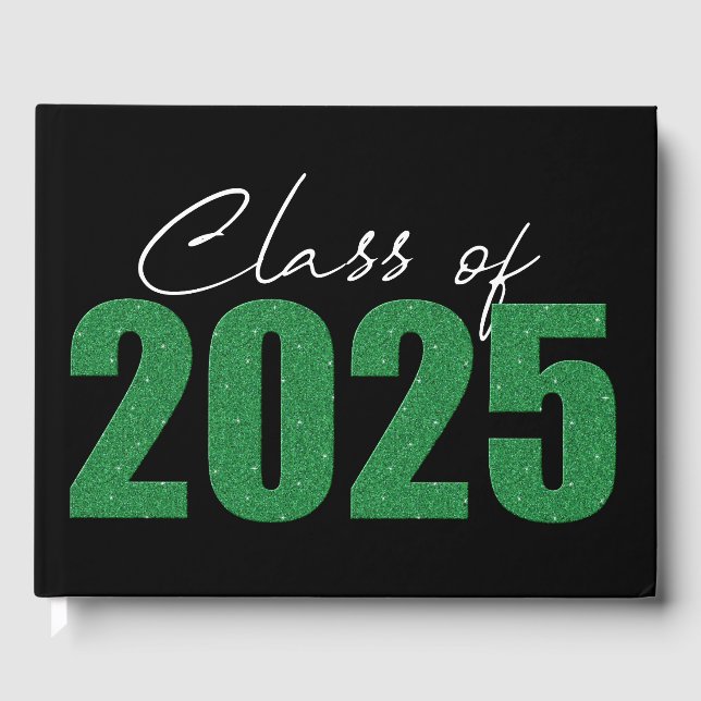 Livro De Visitas Classe de brilho verde de 2025 (Frente)