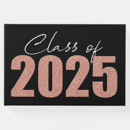 Livro De Visitas Classe de Largura Dourada de rosa de 2025