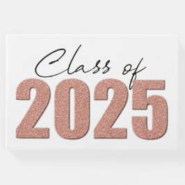 Livro De Visitas Classe de Largura Dourada de rosa de 2025