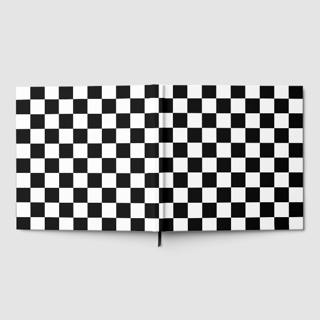 Livro De Visitas Classic black checkerboard (Completo)
