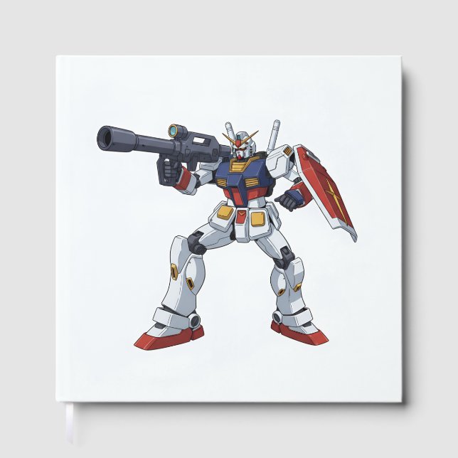 Livro De Visitas Classic Retro RX-78-2 Gundam Mecha Anime Illustrat (Frente)