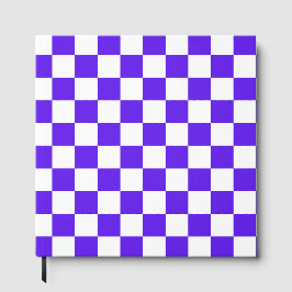 Livro De Visitas Classic visual violet checkerboard 