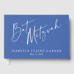Livro De Visitas Clássico Minimalista, Francês Azul, Bat Mitzvah<br><div class="desc">Livro de Convidado do Blue Modern Moderno da França Clássica e Minimalista Personalizada,  Mitzvah</div>