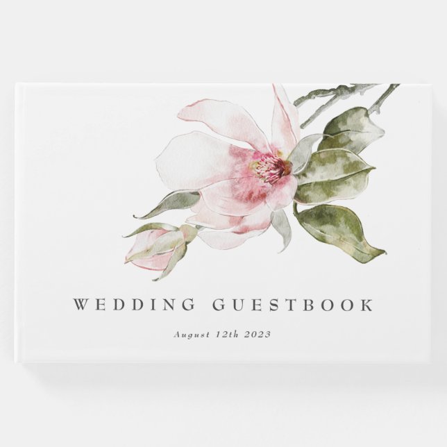Livro De Visitas Classy Floral Elegant Wedding (Frente)