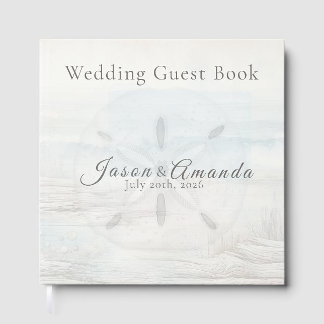Livro De Visitas Coastal Minimalist Wedding (Frente)