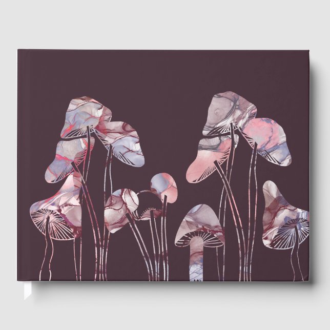 Livro De Visitas Cogumelos de tinta púrpura (Frente)