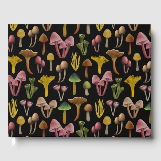 Livro De Visitas Cogumelos, Lichen e Fungos Coloridos (Frente)