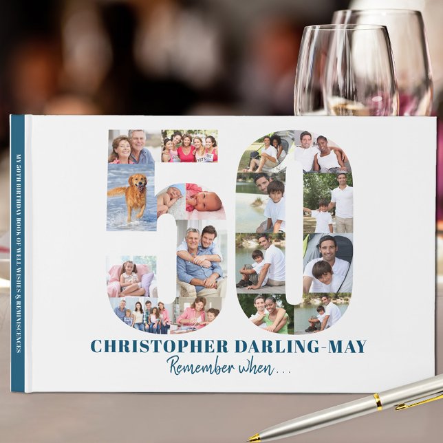 Livro De Visitas Colagem de Fotos 50º Aniversário Lembre-se Quando  (Criador carregado)