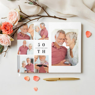 Livro De Visitas Colagem de Fotos com Várias Grade de 50 Anos
