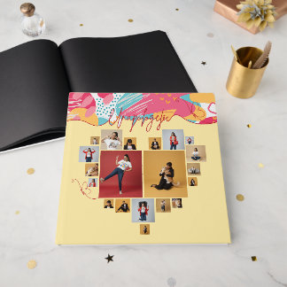 Livro De Visitas Colagem de Fotos Feminina Personalizada e Sem Desc