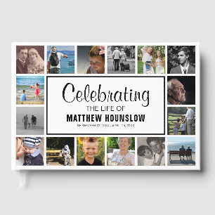 Livro De Visitas Colagem Fotográfica Moderna Celebrando a Vida De