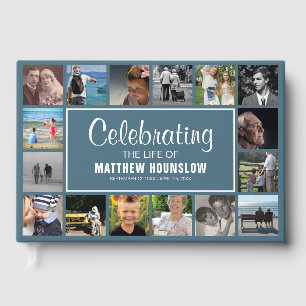 Livro De Visitas Colagem Fotográfica Moderna   Celebrando a Vida de