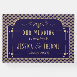 Livro De Visitas Coleção de Casamentos Art Deco Gatsby, de 1920