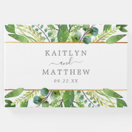 Livro De Visitas Coleção de Casamentos Dourados e Verdes