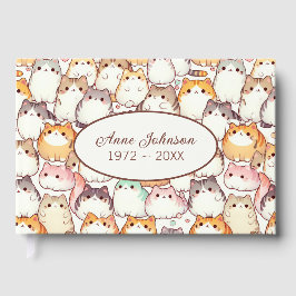 Livro De Visitas Coleção de Gatos de Desenho Animado Gorduchos com