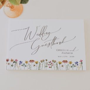 Livro De Visitas Colorida Wildflower Guestbook Casado