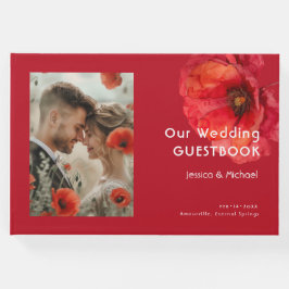 Livro De Visitas Com a foto Escarlet Elegância Petal