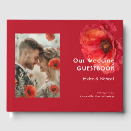 Livro De Visitas Com a foto Escarlet Elegância Petal