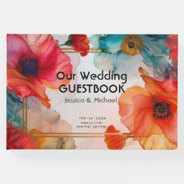 Livro De Visitas Com a foto Escarlet Elegância Petal