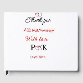 Livro De Visitas Com amor adicione o nome do casal letra obrigado a