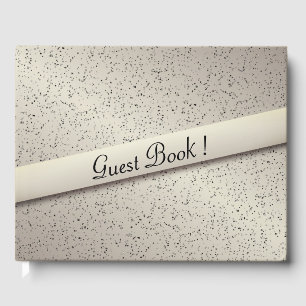 Livro de Visitas com Brilho Dourado Antigo