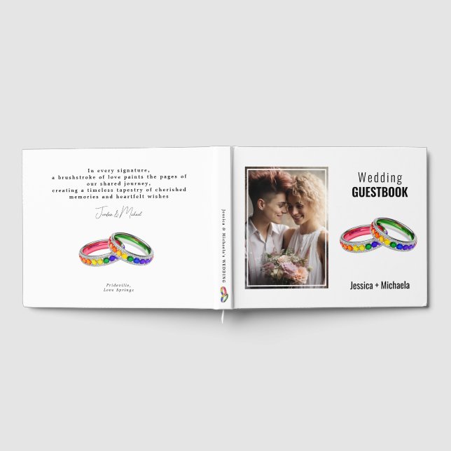 Livro De Visitas 🌈Com foto Entrelaçados no Orgulho  (Completo)