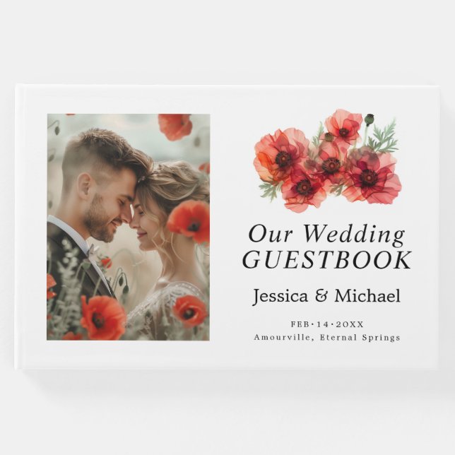 Livro De Visitas Com foto Escarlet Serenade Petal (Frente)