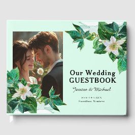 Livro De Visitas 💍 com foto, pastel Passiflora Serenity
